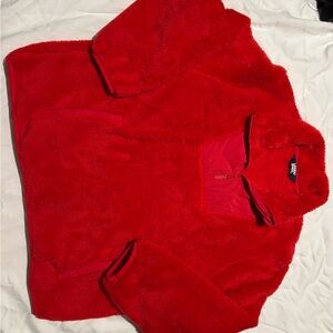 Lands' End Men's Vibrant Red Zip-Up Sweater